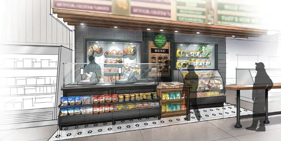 Sprouts Farmers Market deli counter concept rendering